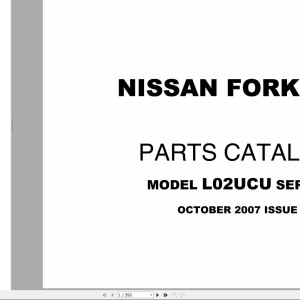 Nissan L02UCU Parts Catalog CF580-UBOOK