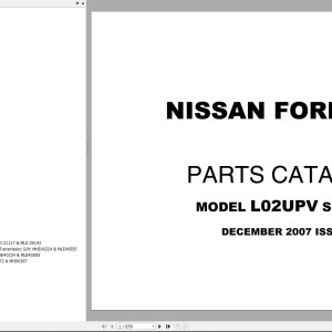 Nissan L02UPV Parts Catalog CF540-UBOOK