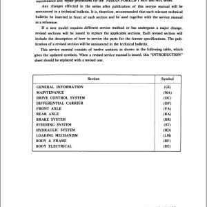 Nissan M01 M02 Service Manual SM8E-M012G1