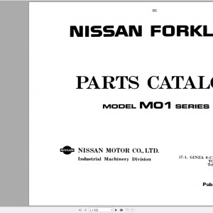 Nissan M01 Series Parts Catalog CF130-UBOOK