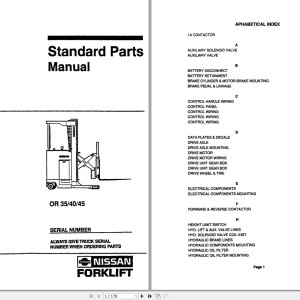 Nissan OR35 OR40 OR45 Parts Manual 2811463