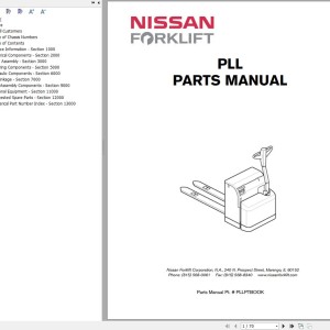 Nissan PLL Parts Manual PLLPTBOOK