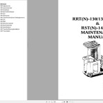 Nissan RRTN130 RRTN134 RRTN140 RRTN145 RDT140 RST150 Maintenance Manual