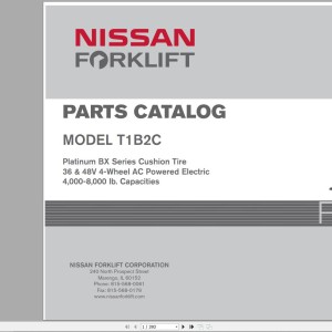 Nissan T1B2CM Parts Catalog CF652-UBOOK