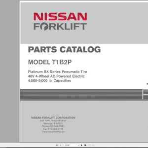 Nissan T1B2P Parts Catalog CF671-UBOOK