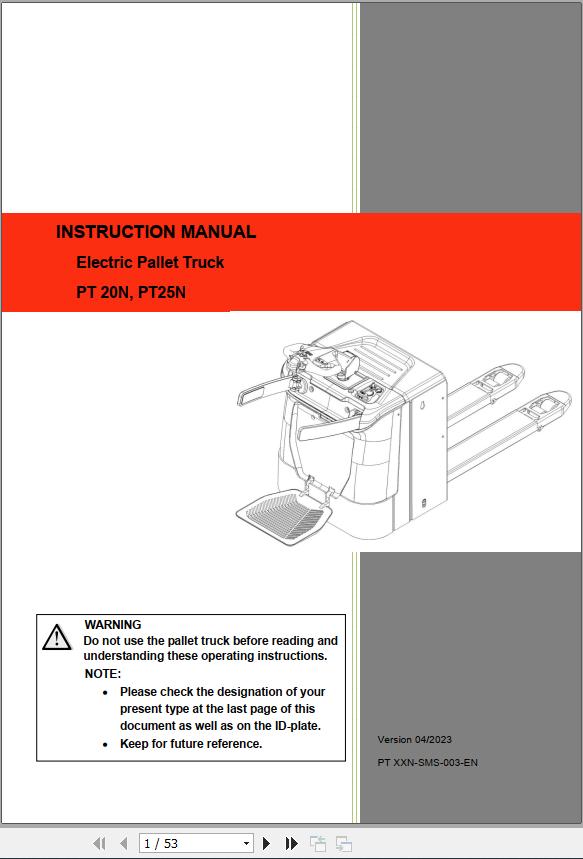 Noblelift 689 MB PDF Operation Parts Service Manual (4)