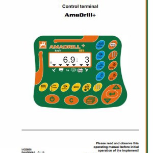 Amazone Control Terminal AmaDrill+ Operating Manual