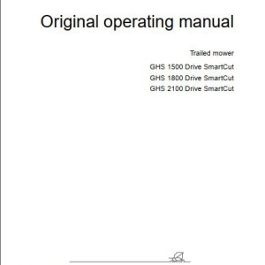 Amazone GHS 1500 1800 2100 Drive Smartcut Operating Manual