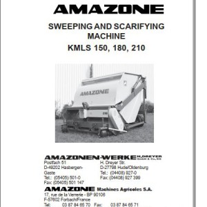 Amazone KMLS 150 180 210 Operating Manual