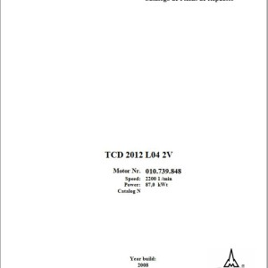 Deutz Engine TCD 2012 L04 2V Parts Catalog