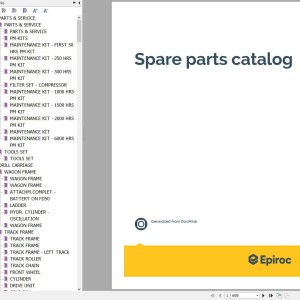 Epiroc PowerROC-D55 Spare Parts Catalog