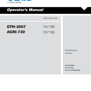 Genie GTH-3007 AGRI-730 Operators Manual 57.0009.0445