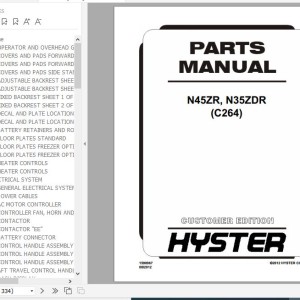 Hyster C264 N45ZR N35ZDR Parts Catalog 1590967