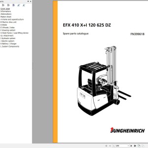 Jungheinrich EFX 410 X+1 120 625 DZ Spare Parts Catalog FN399618