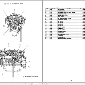 Kobelco 7055-3F Hino Engine J08ETM-KSFA Parts Catalog