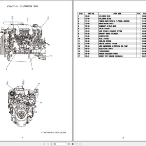 Kobelco 7200G-2 Hino Engine P11CVN-KSFD Parts Catalog