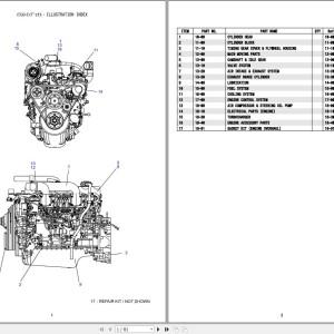 Kobelco 7200G CKE2500G Hino Engine P11CVC-KSFB Parts Catalog