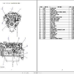 Kobelco RK250-7 Hino Engine J08ETM-KSFB Parts Catalog