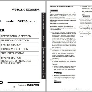 Kobelco SK210LC-11E Shop Manual S5YN0076E02