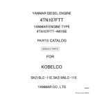 Kobelco SK210LC-11E SK210NLC-11E Yanmar Engine 4TN107FTT Parts Catalog
