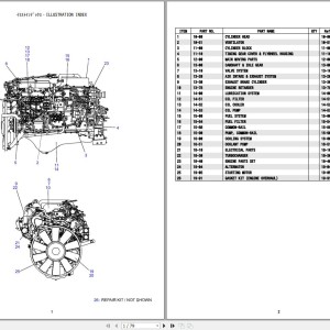 Kobelco SL6000 Hino E13CUV-KSFA Engine Parts Catalog