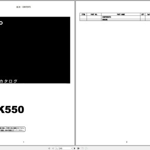 Kobelco TK550 Parts Manual S3EC01001ZO