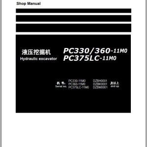 Komatsu PC330-11M0 PC360-11M0 PC375LC-11M0 Shop Manual SMCH360B00-00 ZH