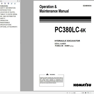 Komatsu PC380LC-6K Operation and Maintenance Manual EEAM008304