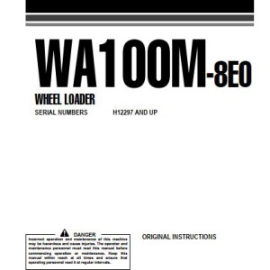 Komatsu WA100M-8E0 Operation & Maintenance Manual VENAM07003