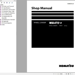 Komatsu WA470-8 Shop Manual SEN06514-21