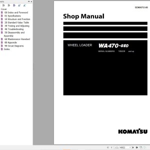 Komatsu WA470-8E0 Shop Manual SEN06753-08