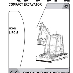 Kubota U50-5 Operating Instructions W9272-8135-1