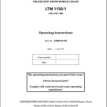Liebherr LTM 1150-1 Operating Manual