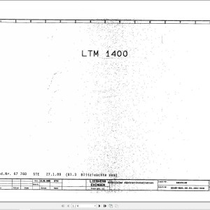 Liebherr LTM 1400 Electrical and Hydraulic Diagrams