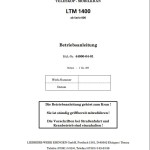 Liebherr LTM 1400 Operating Manual