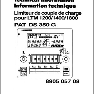 Liebherr LTM 1400 OW Crane Electric Service Manual