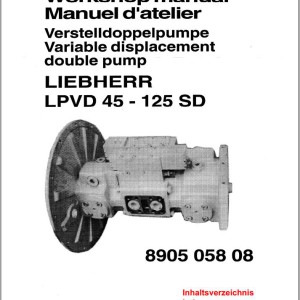 Liebherr LTM 1400 Pump Operating and Workshop Manual