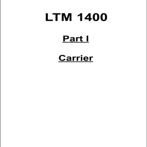 Liebherr LTM 1400 UW Service Manual