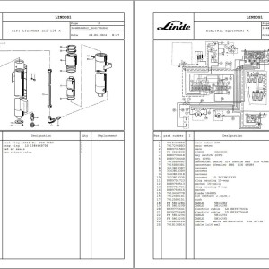 Linde 364 L10 Part Catalog Electric Diagram