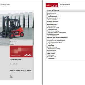 Linde 396-02 Series H50-02 H60-02 H70-02 H80-02 Workshop Manual and Wiring Diagram