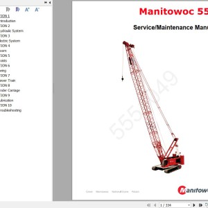 Manitowoc 555 Parts Service Manual and Electrical Hydraulic Diagram