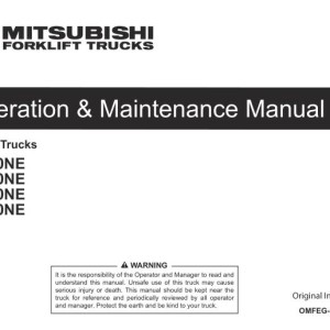 Mitsubishi FD160NE FD180NE FD200NE FD230NE Operation and Maintenance Manual