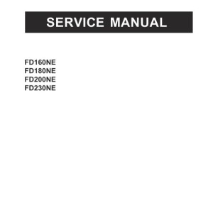 Mitsubishi FD160NE FD180NE FD200NE FD230NE Service Manual SMFEG-J08B8-221