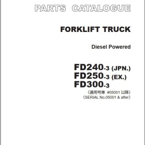 Mitsubishi FD240-3 FD250-3 FD300-3 Parts Catalog PCFJE-8B0180