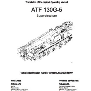 Tadano ATF 130G-5 Operating Manual