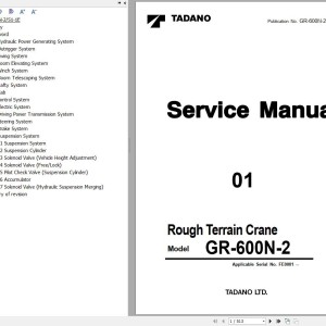 Tadano GR-600N-2 Electrical Diagram and Service Manual GR-600N-2_S1-1E