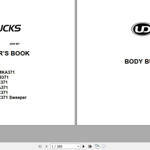 UD Truck UD1400 to UD3300 Body Builder Book