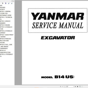 Yanmar B14 (US) Service Manual MM159ENMA00100