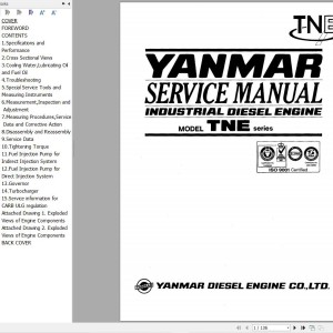 Yanmar Diesel Engine TNE Series Service Manual