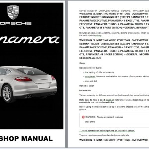 Porsche Panamera 970 (2009-2016) Wiring Diagram and Workshop Manual